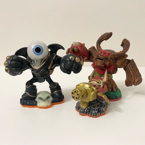 Lot of 3 Skylanders Figures Trigger Happy Eye Brawl Tree Rex - Picture 1 of 12